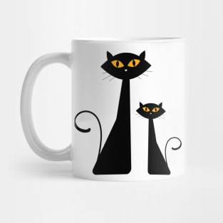 Black Cat Mom Happy Mothers Day For Cat Lovers Family Matching Mug